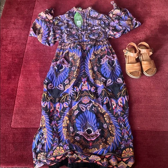 Farm Rio Printed Crepe De Chine Maxi Dress - Picture 8 of 12